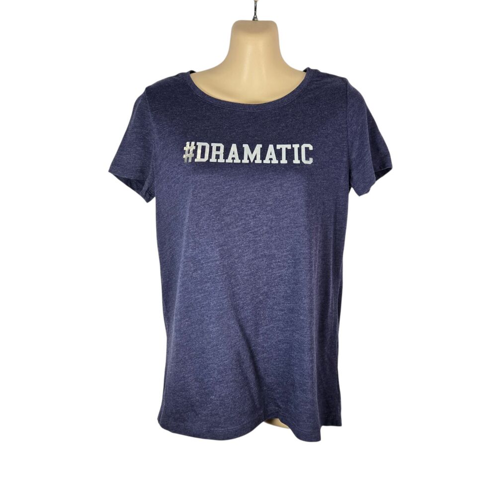 The Children's Place Women S Evening Blue Silver Shimmer #DRAMATIC Graphic Tee